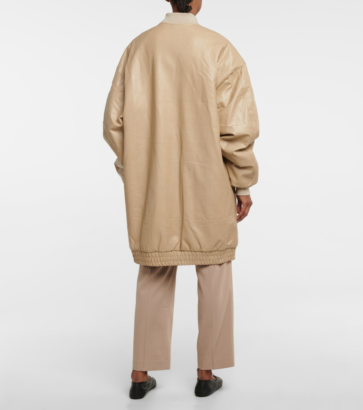 The Frankie Shop - Oversized faux leather bomber jacket The