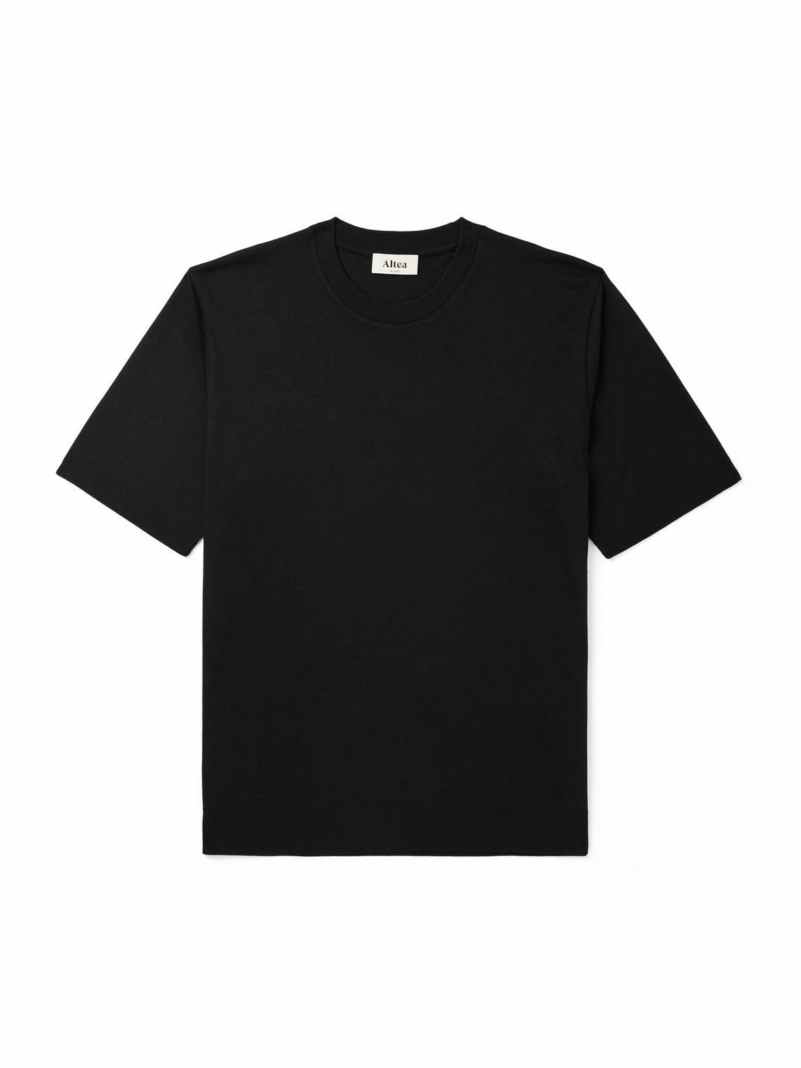 Altea - Cecil Lyocell and Cotton-Blend Jersey T-Shirt - Black