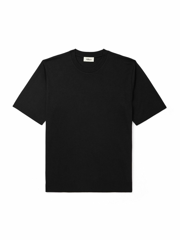 Photo: Altea - Cecil Lyocell and Cotton-Blend Jersey T-Shirt - Black