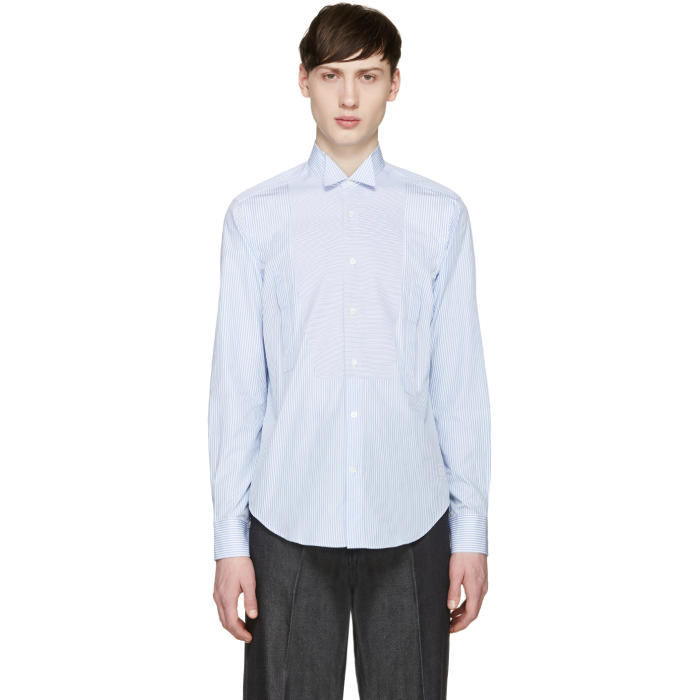 Loewe Blue and White Striped Shirt