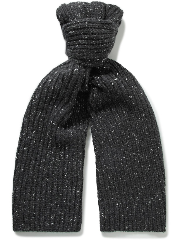 Photo: Johnstons of Elgin - Ribbed Donegal Cashmere Scarf