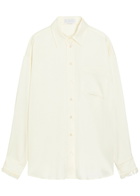 Stella Mccartney Embellished Satin-crepe Shirt Cream