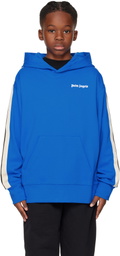 Palm Angels Kids Blue Track Hoodie