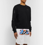 Off-White - Printed Loopback Cotton-Jersey Sweatshirt - Black