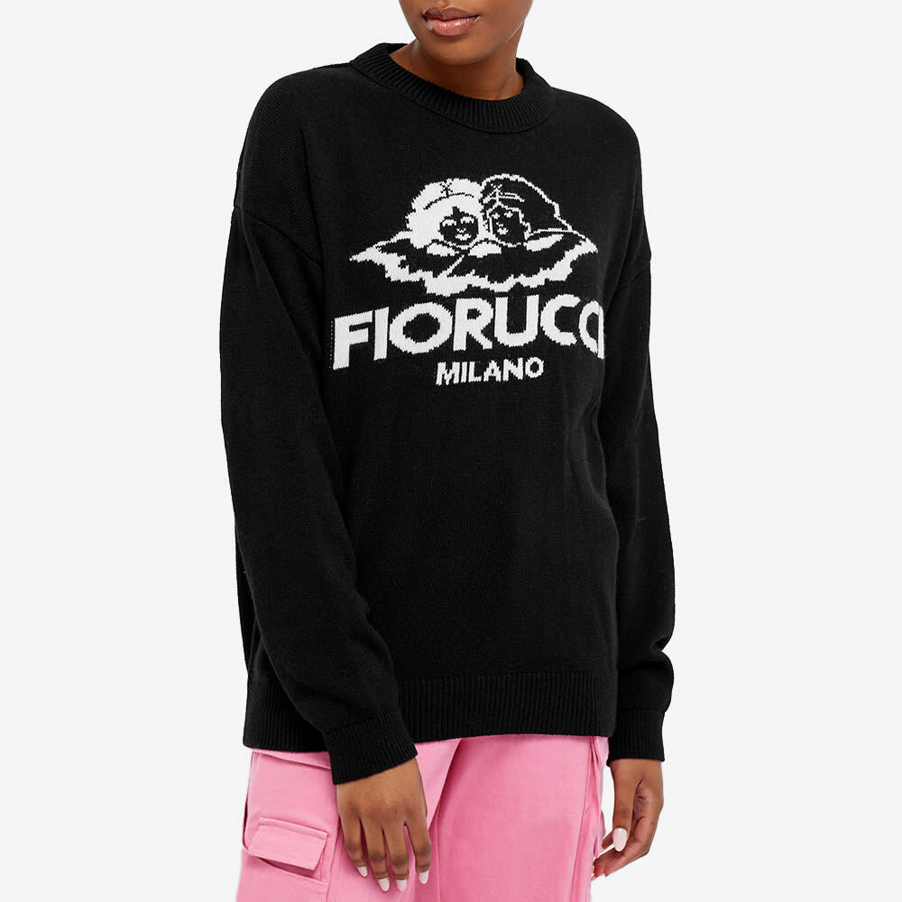 Fiorucci Women's Milano Angels Knit Jumper in Black Fiorucci