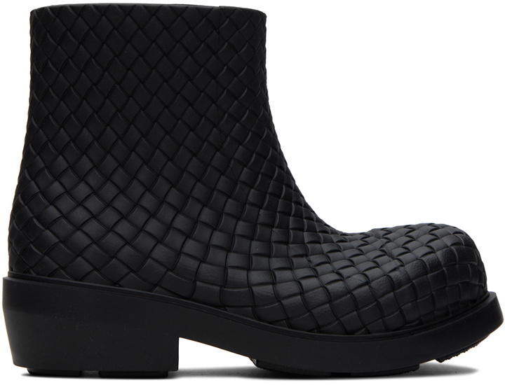 Photo: Bottega Veneta Black Fireman Boots