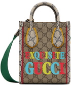 Gucci Beige Exquisite Gucci Mini Printed Tote