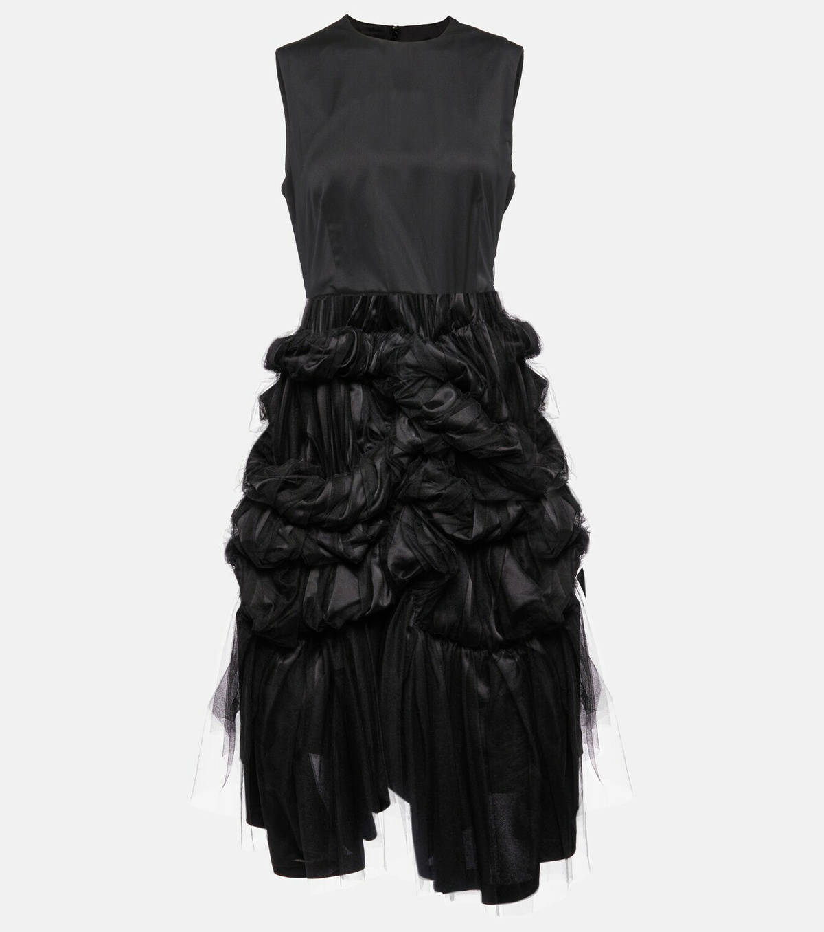 【Noir Kei Ninomiya】 Ruchedチュールミディスカート Noir Kei Ninomiya - Ruched tulle midi dress Noir Kei Ninomiya