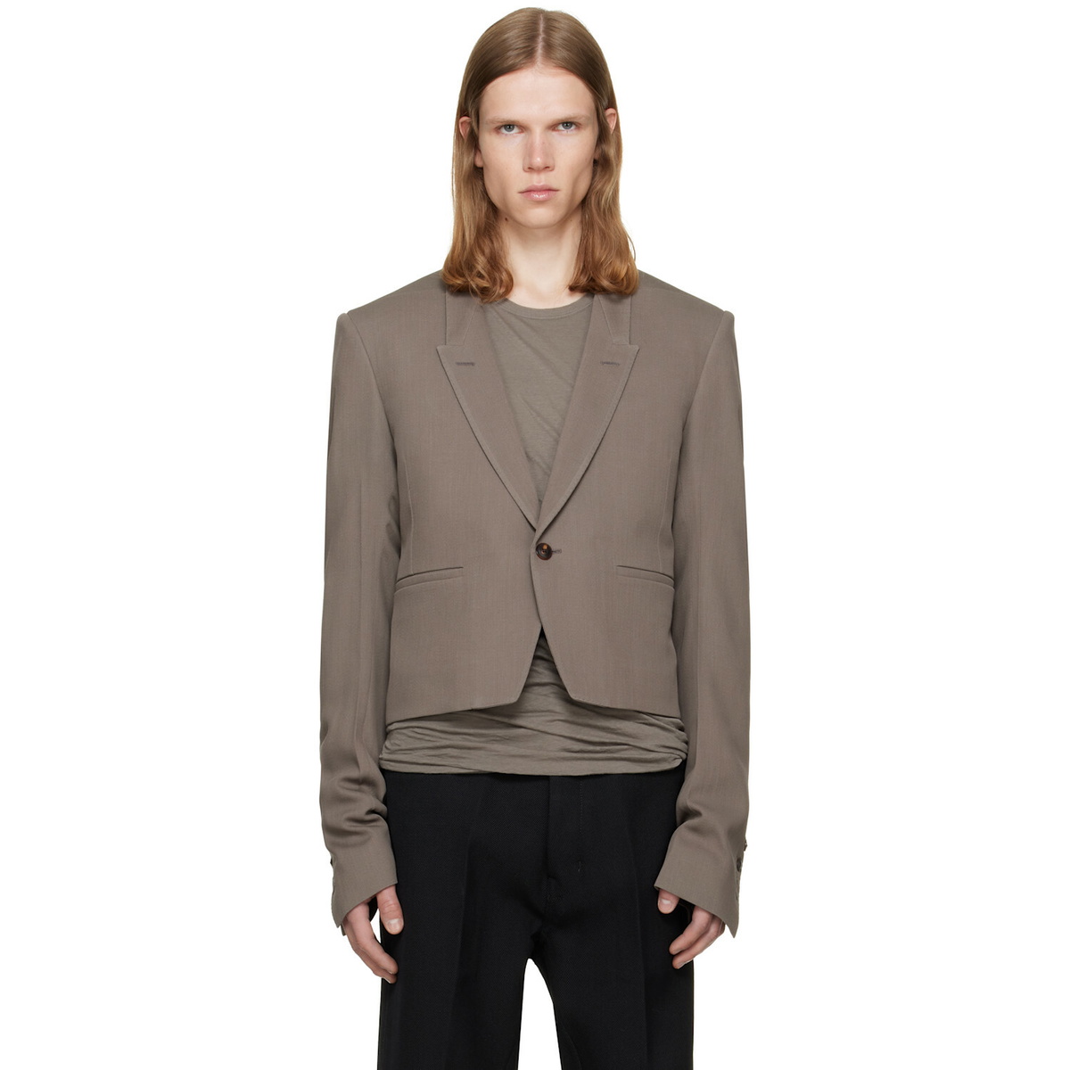 Rick Owens Taupe Tower Alice Jkt Blazer
