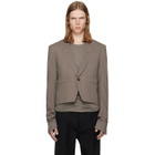 Rick Owens Taupe Tower Alice Jkt Blazer
