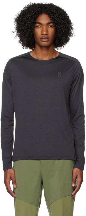 Photo: On Black Performance Long Sleeve T-Shirt