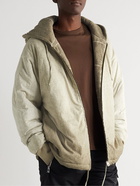 Acne Studios - Oversized Padded Cold-Dyed Cotton-Jersey Zip-Up Hoodie - Neutrals