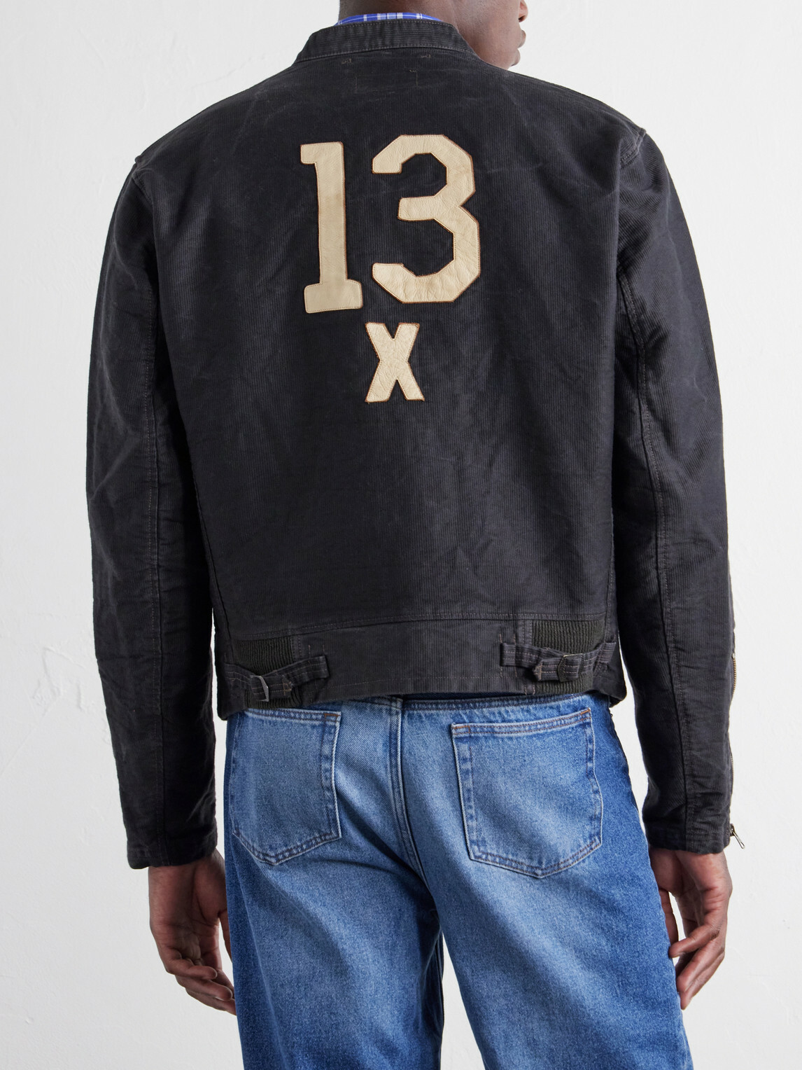 RRL - Logo-Embroidered Cotton Bomber Jacket - Black