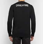 Givenchy - Distressed Logo-Intarsia Cotton Sweater - Men - Black