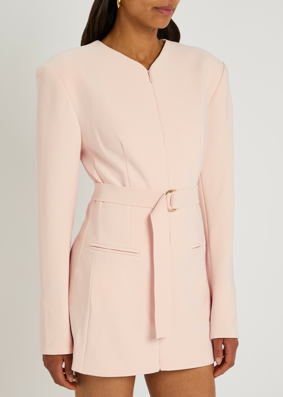Norma Kamali Shoulder Pad Stretch-jersey Jacket Light Pink