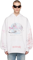 Balenciaga White Pink Martini Edition Hoodie