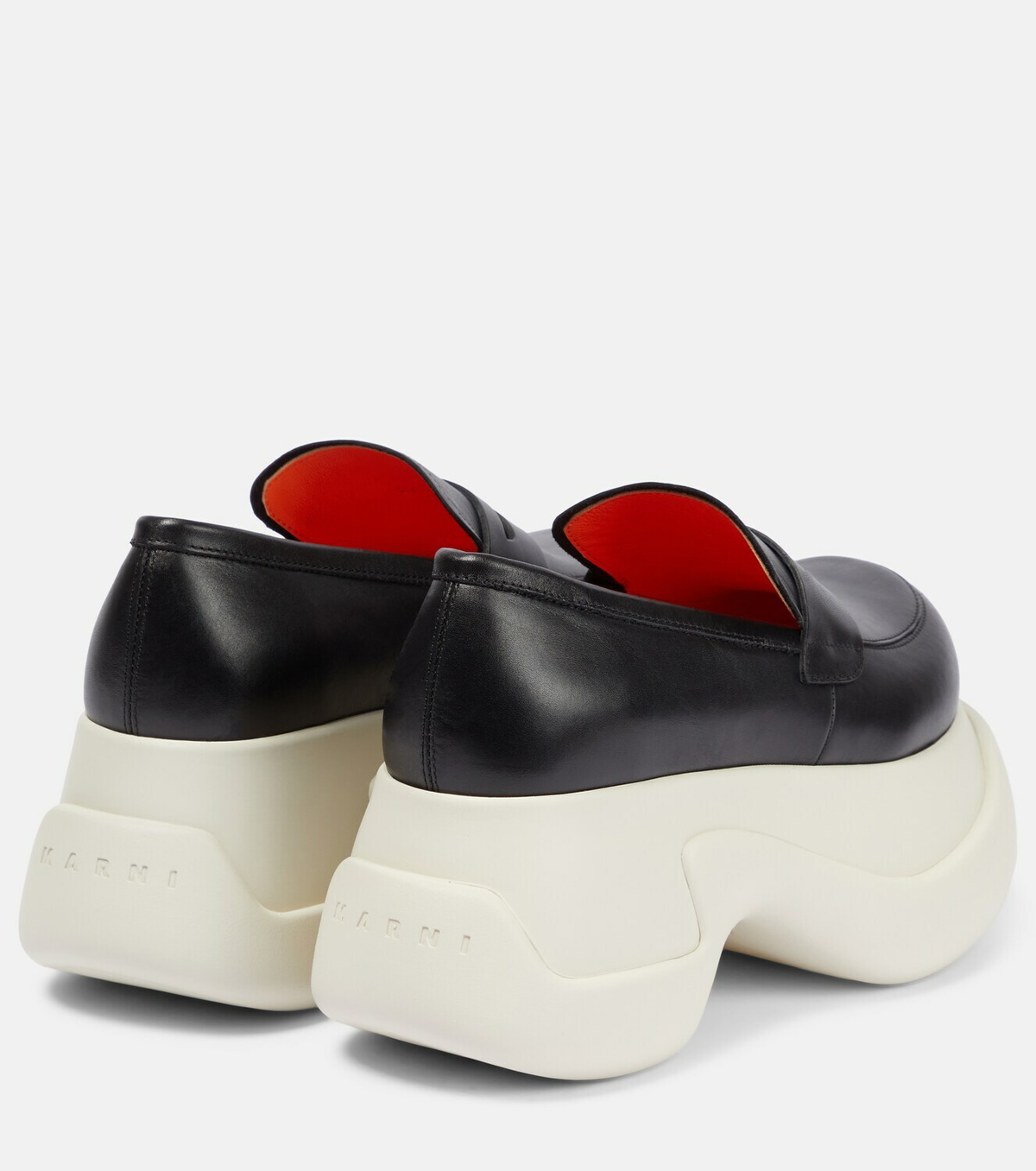 Marni - Leather platform loafers
