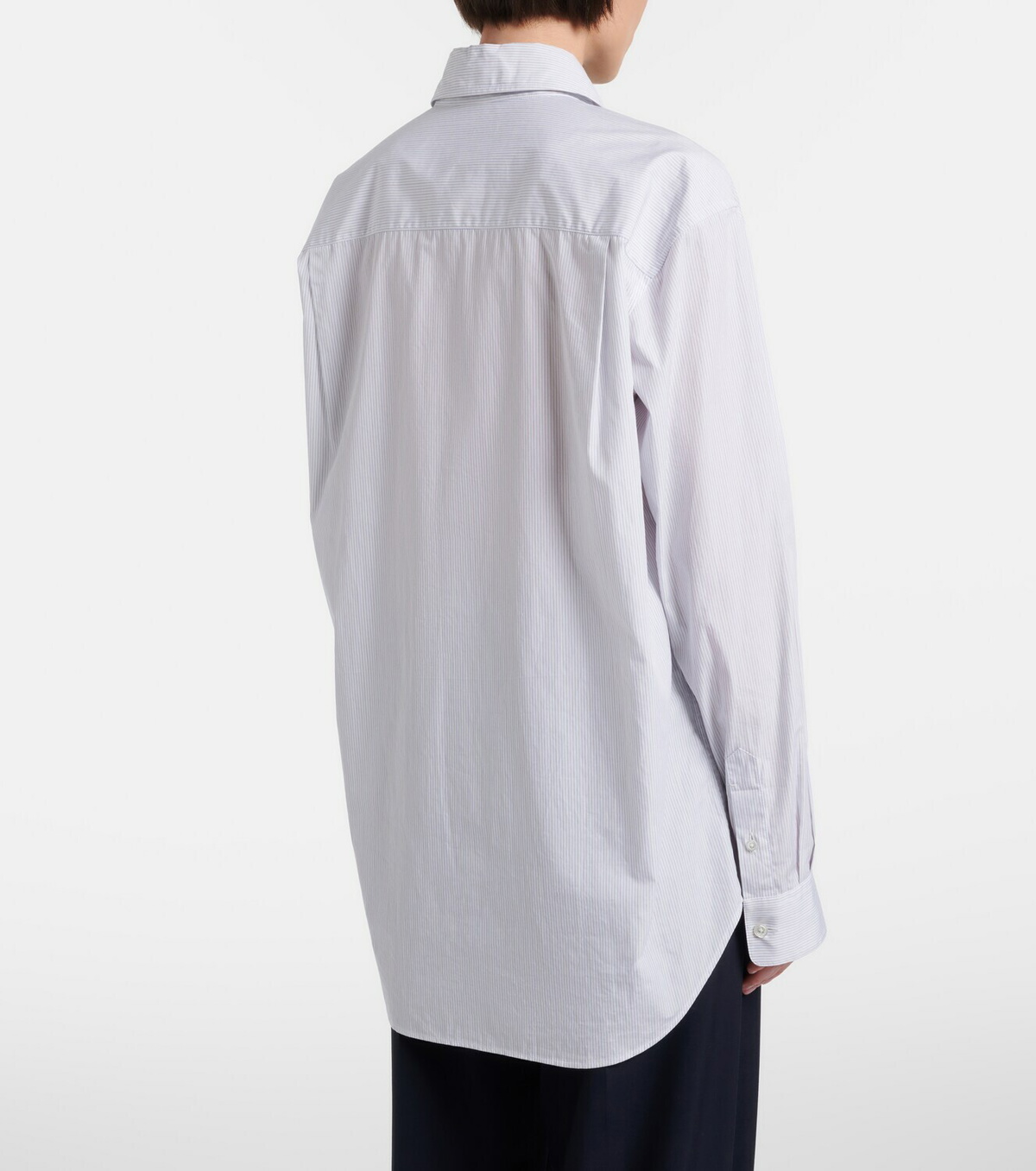 The Row Gavina pinstriped cotton poplin shirt