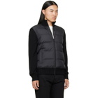 Moncler Black Padded Wool Zip-Up Down Cardigan