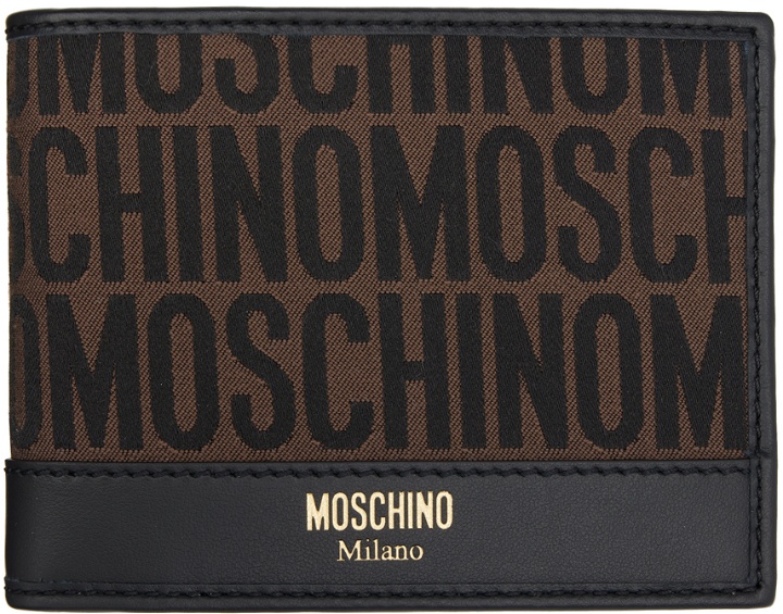 Photo: Moschino Brown All-Over Logo Wallet