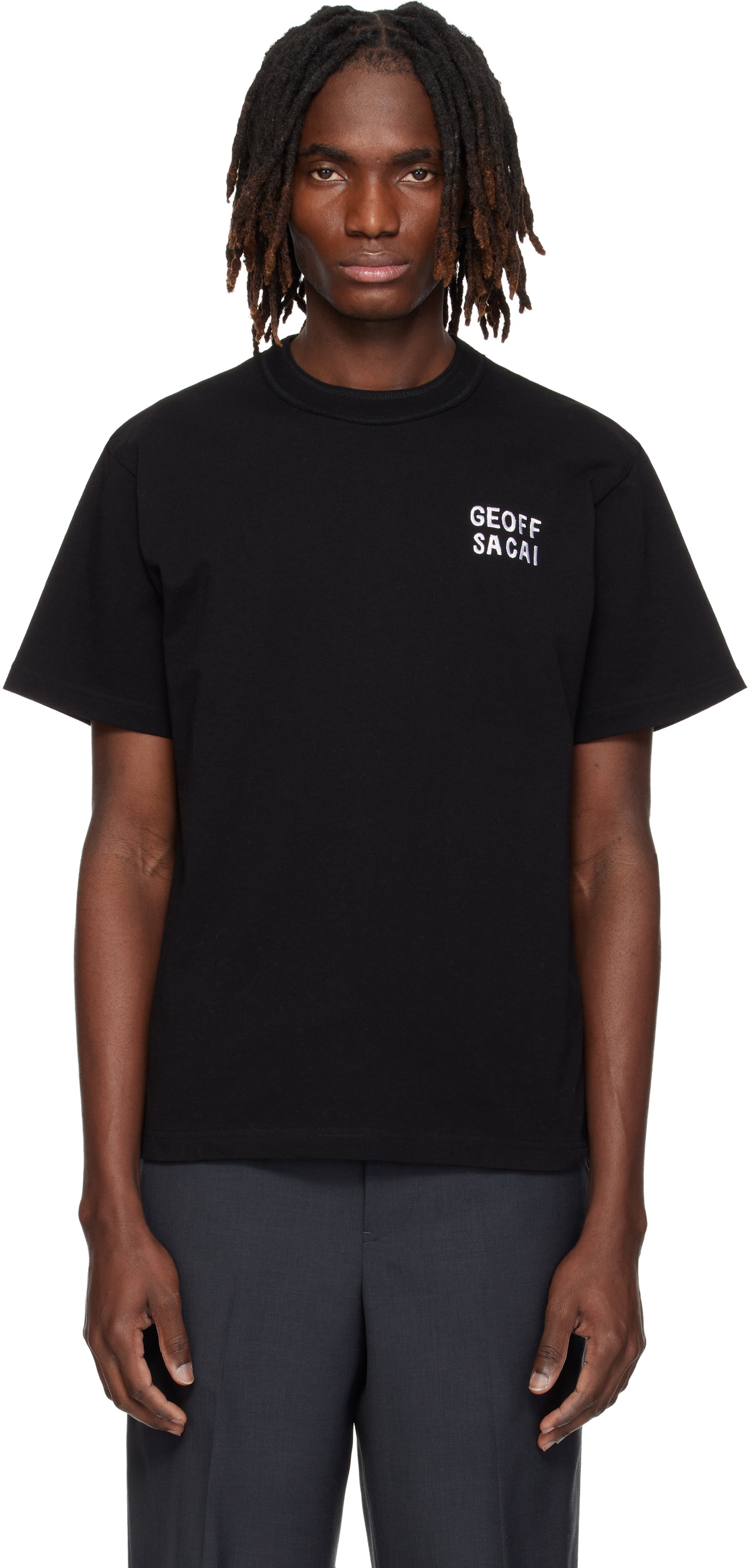 sacai White WTAPS Edition Flock Print T-shirt Sacai