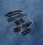 Raf Simons - Oversized Logo-Embroidered Denim Shirt - Blue