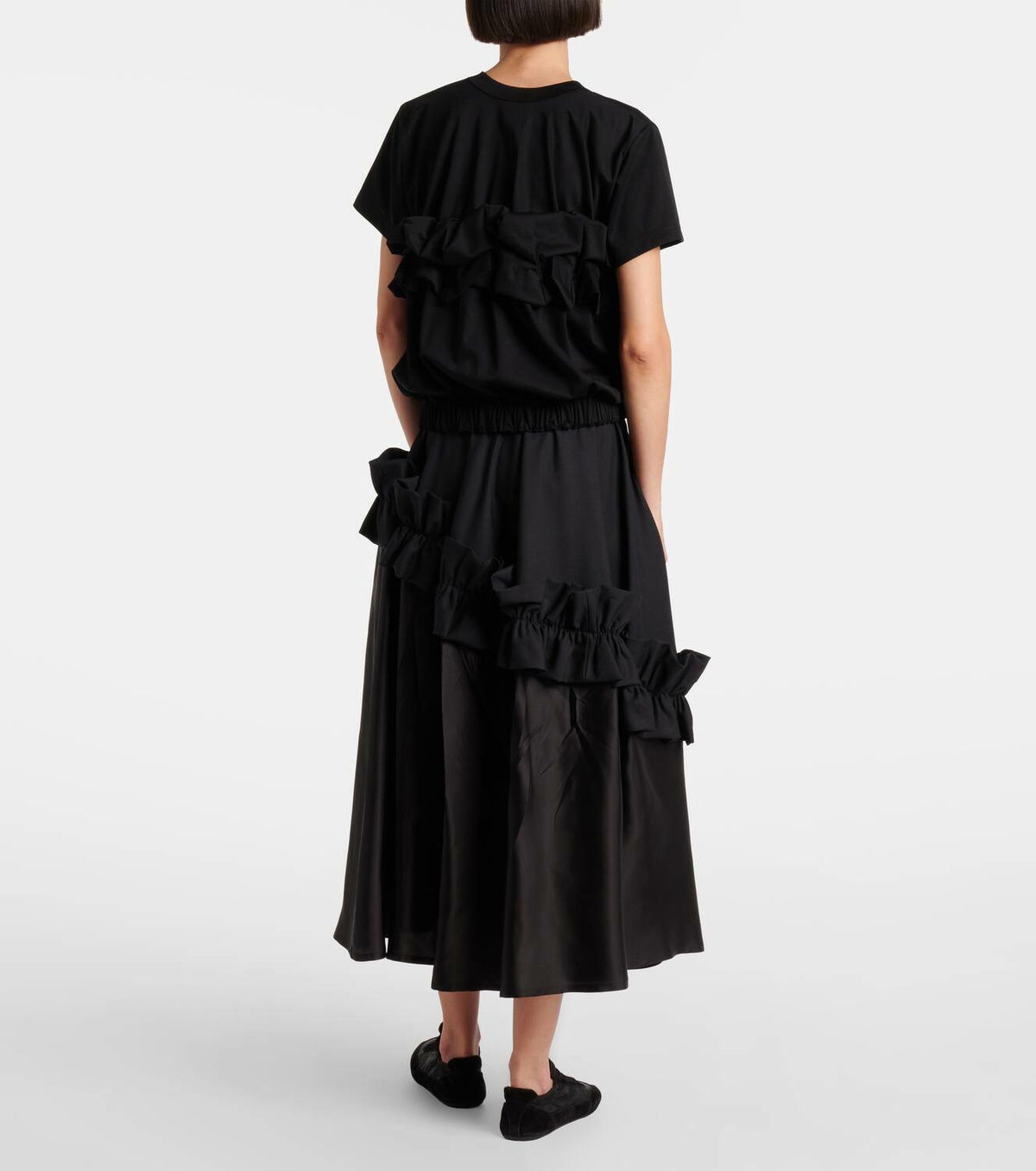 Noir Kei Ninomiya Ruffled cotton top Noir Kei Ninomiya