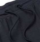 Hugo Boss - Logo-Print Lyocell-Blend Jersey Drawstring Shorts - Blue