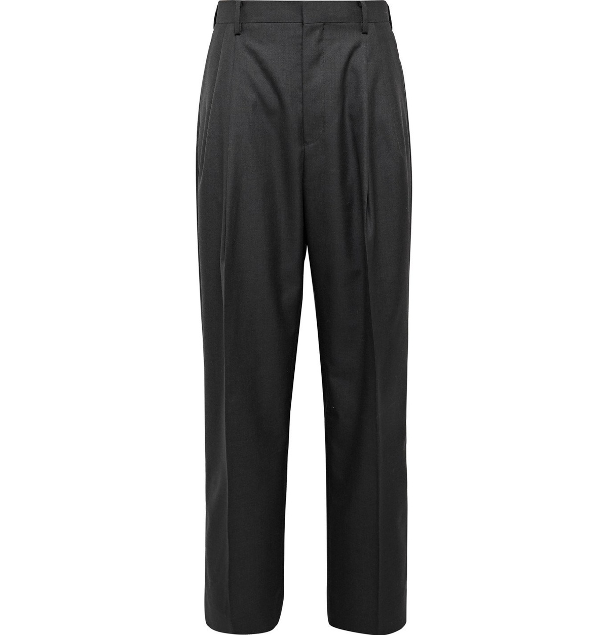 Auralee - Wide-Leg Wool Trousers - Gray Auralee