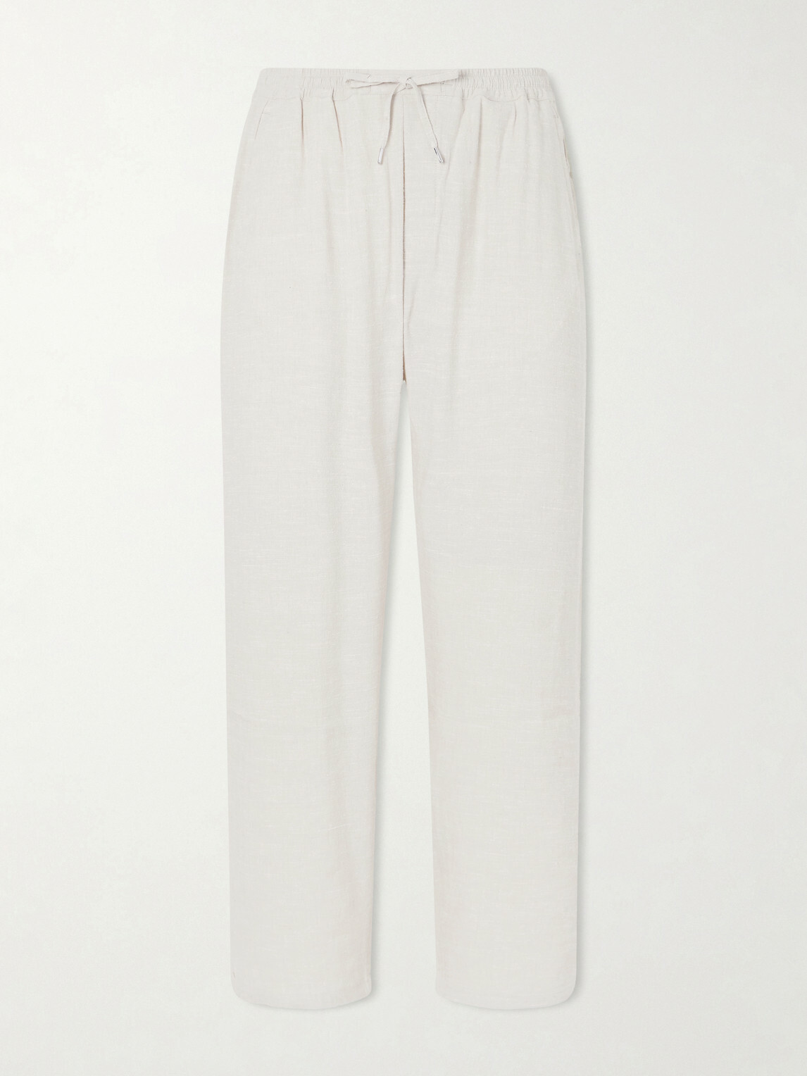 A Kind Of Guise - Samurai Straight-Leg Linen and Silk-Blend Drawstring Trousers - Neutrals
