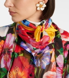 Dolce&Gabbana Floral silk twill scarf