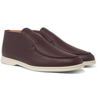 Loro Piana - Open Walk Full-Grain Leather Boots - Burgundy