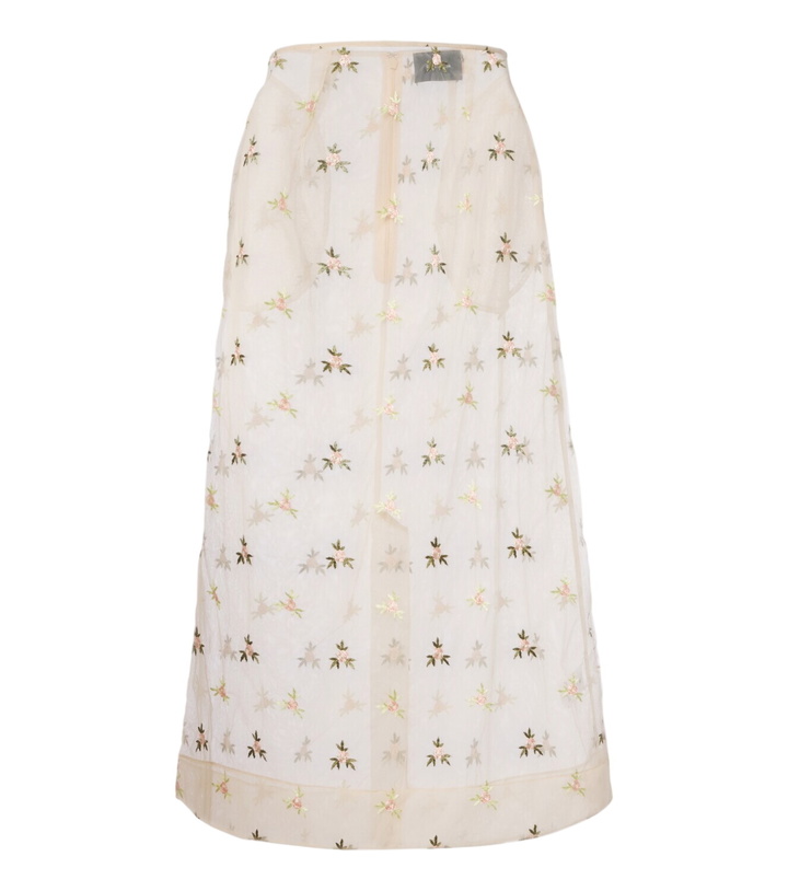 Photo: Simone Rocha Embroidered tulle midi skirt