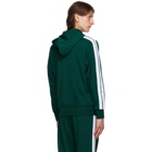 Palm Angels Green Hooded Classic Track Jacket
