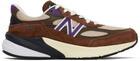 New Balance Brown Made in USA 990v6 Sneakers