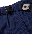 Blue Blue Japan - Indigo-Dyed Belted Cotton-Jacquard Shorts - Blue