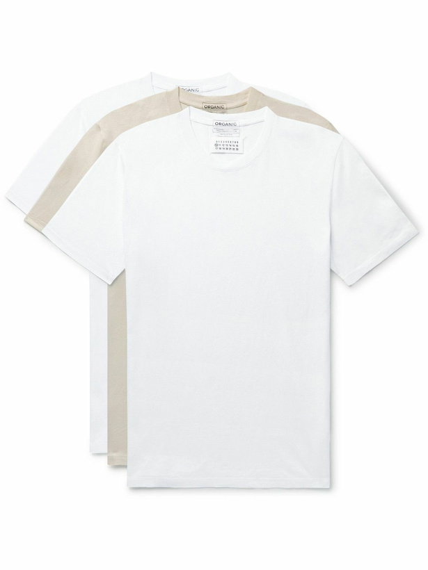 Photo: Maison Margiela - Three-Pack Organic Cotton-Jersey T-Shirts - Multi