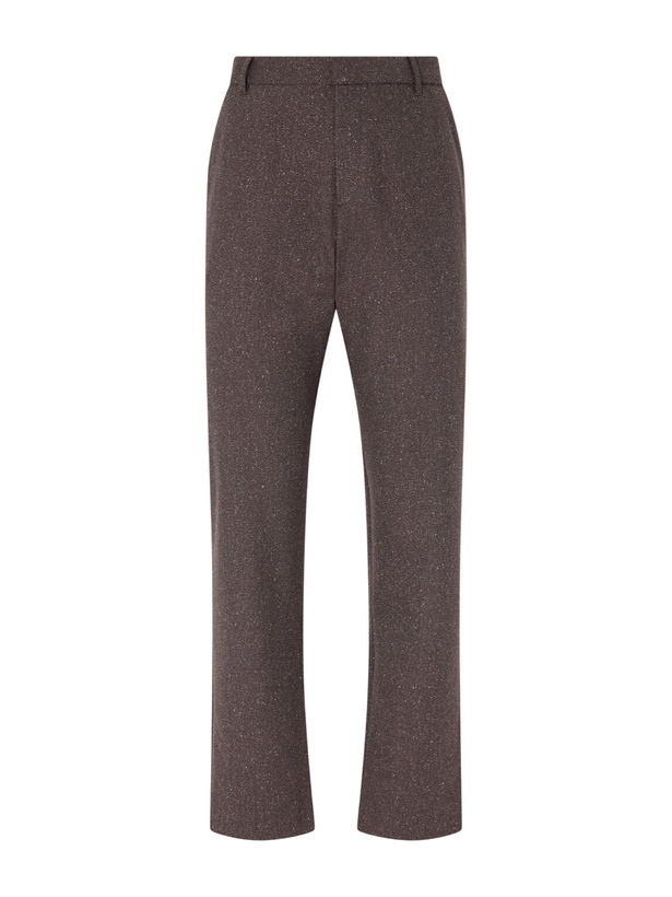 Photo: Sunspel - Straight-Leg Wool and Silk-Blend Donegal Tweed Trousers - Brown