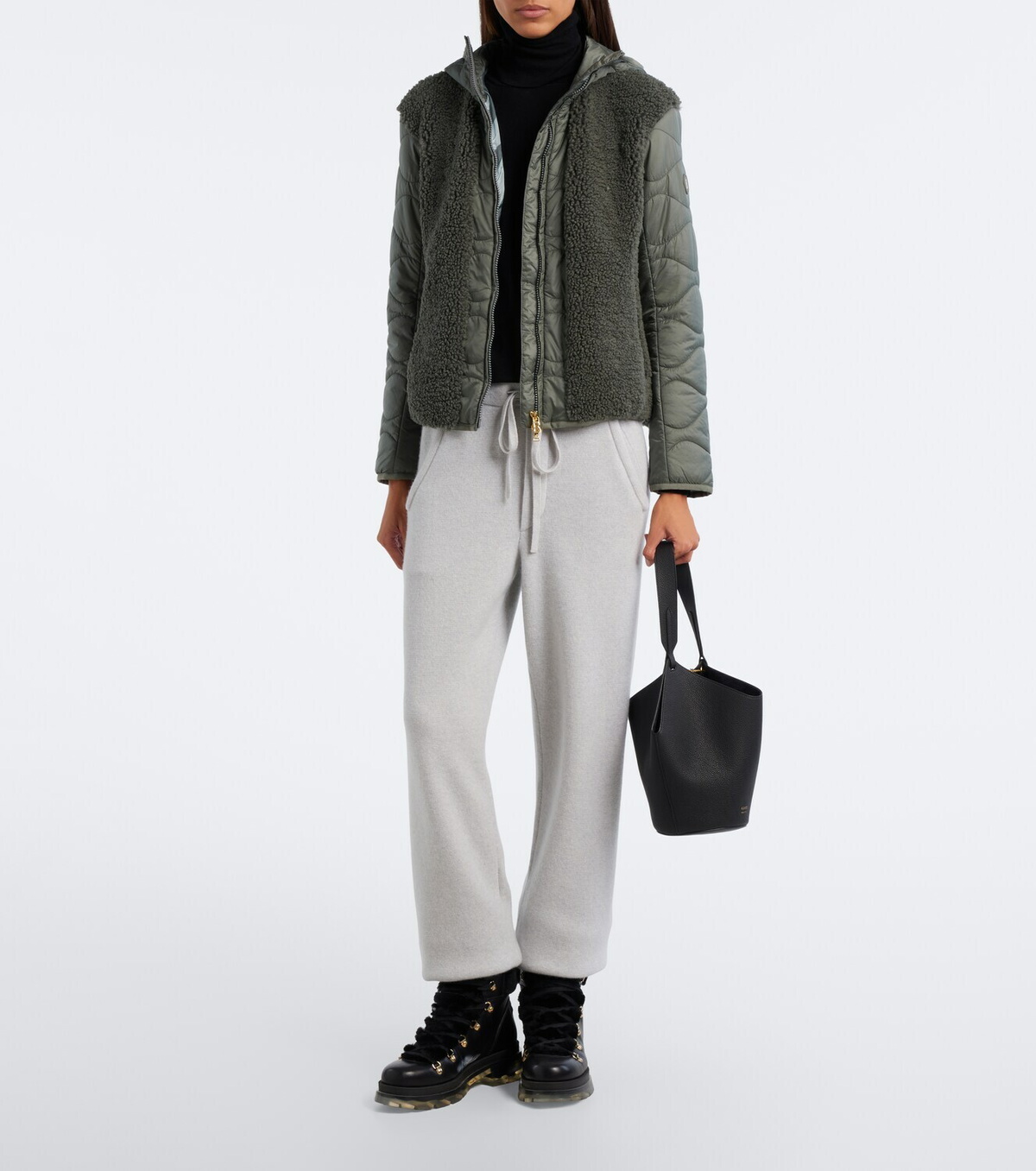 Bogner Bibi teddy-trimmed quilted ski jacket