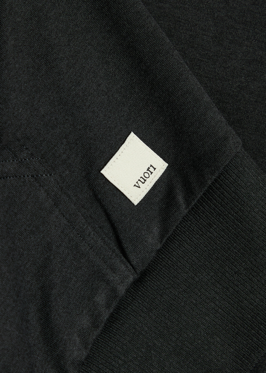 Vuori Halo Modern Hooded Stretch-jersey Sweatshirt Black