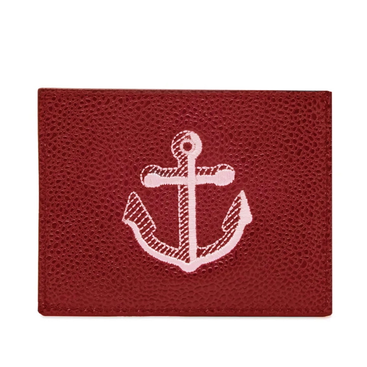 Photo: Thom Browne Men's Double Grosgrain Card Holder in Red