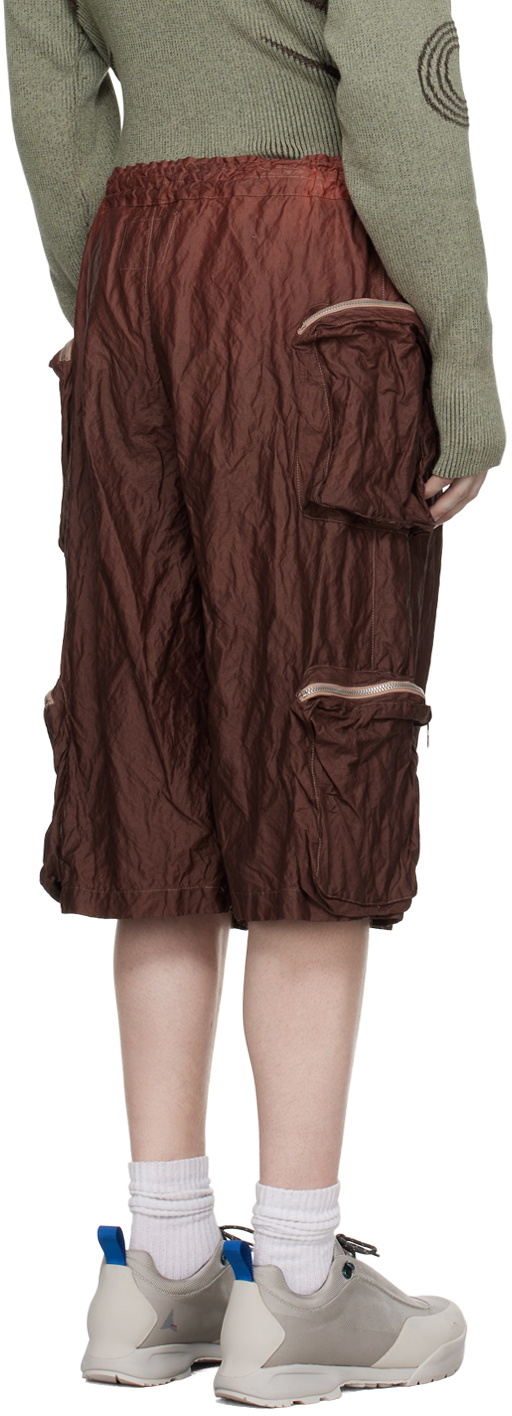 Charlie Constantinou Burgundy Multi Pocket Shorts