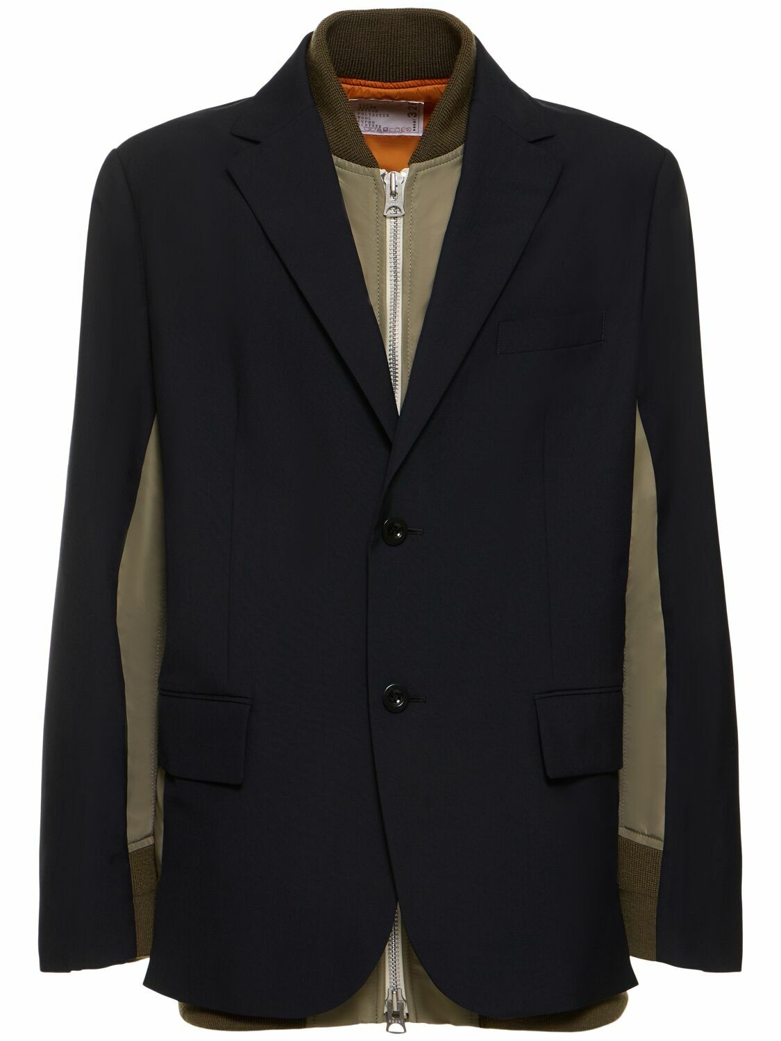 Photo: SACAI - Tailored Blazer & Nylon Twill Jacket