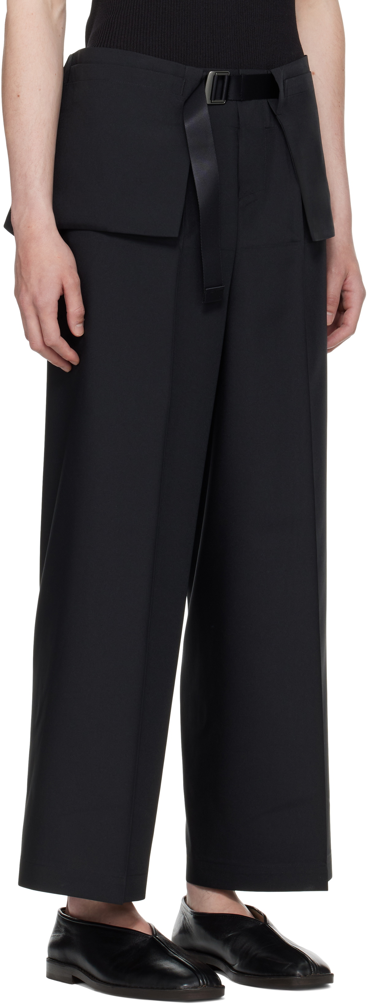 132 5. ISSEY MIYAKE Black Box Composition Solid Trousers