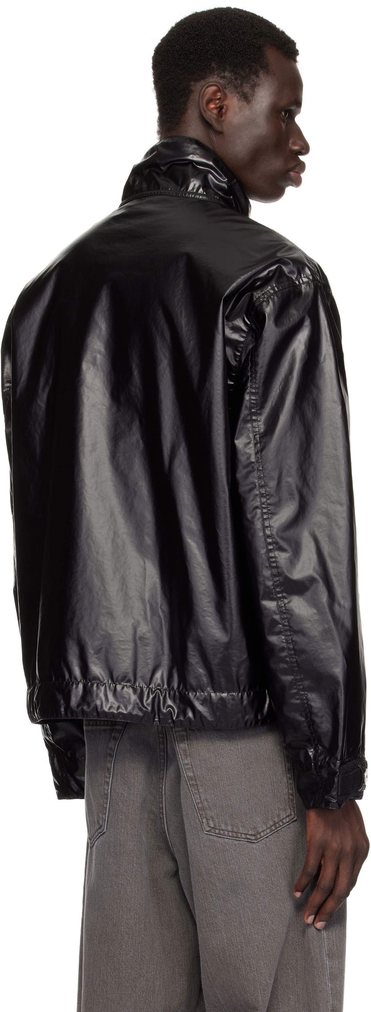 Stone Island Black 4100016 Mussola Gommata-TC Jacket Stone Island