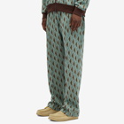 Needles Men's Poly Jacquard Track Pants in Turquoise