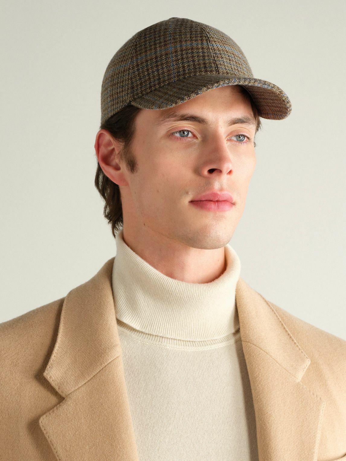 Purdey - Tom Checked Wool Cap - Brown