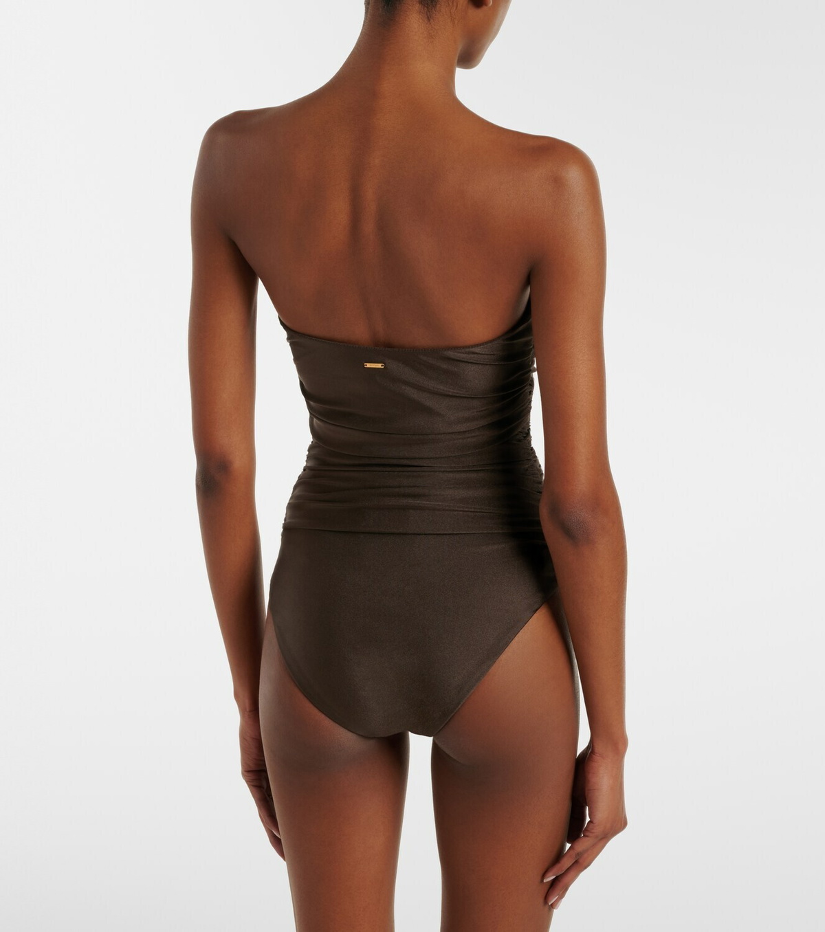 Simkhai Lorena appliqué ruched swimsuit