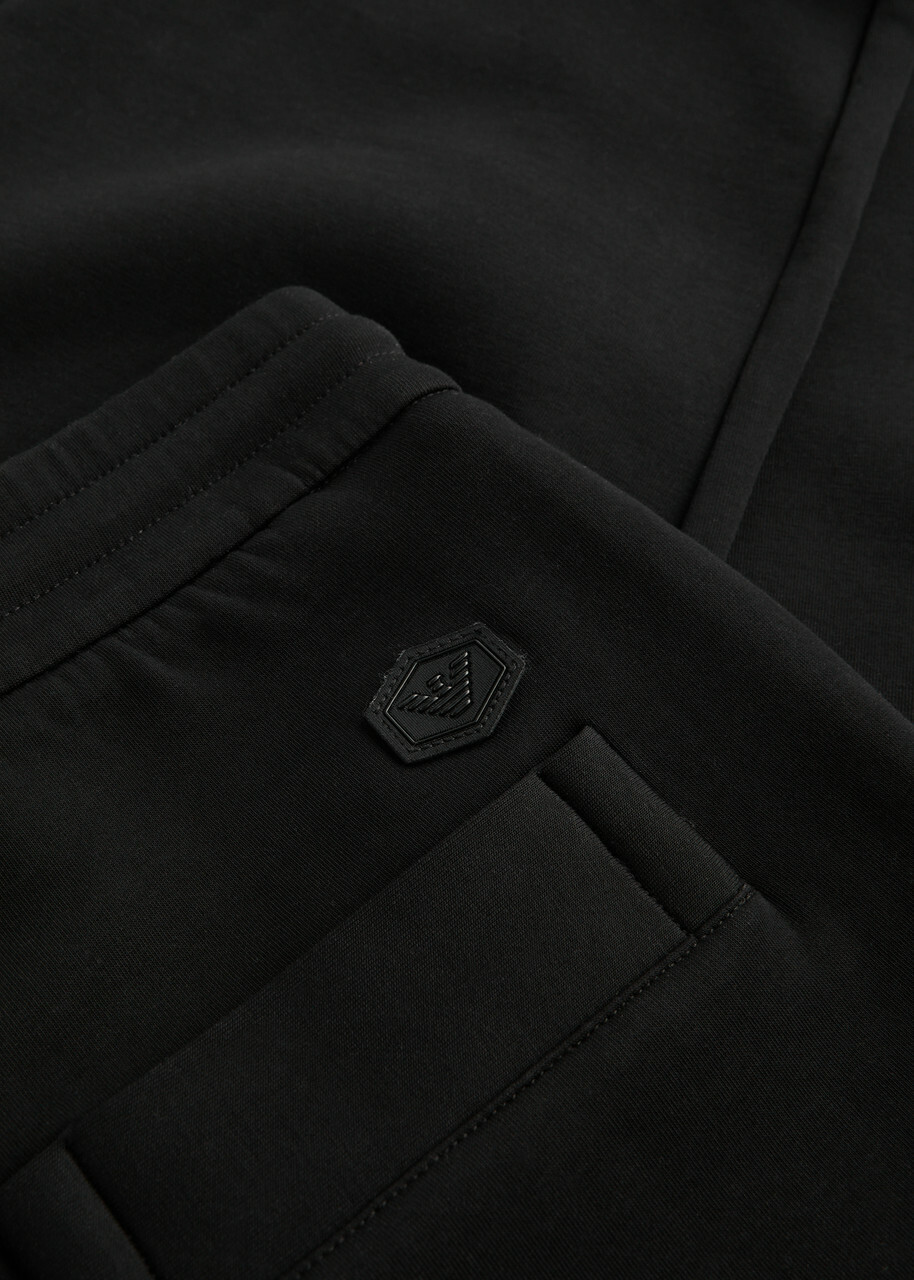 Emporio Armani Stretch-jersey Sweatpants Black