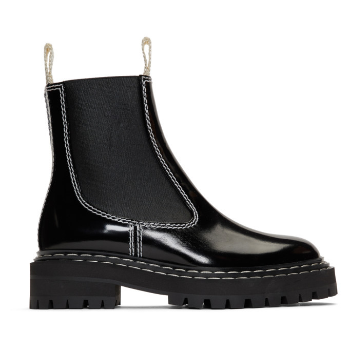 Proenza Schouler Black Lug Sole Chelsea Boots Proenza Schouler